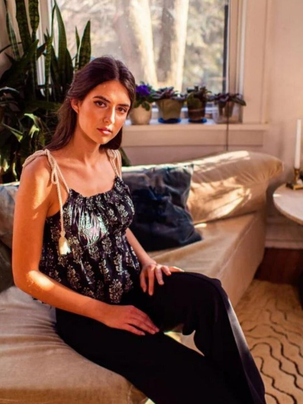 Moon River Kate Print Top